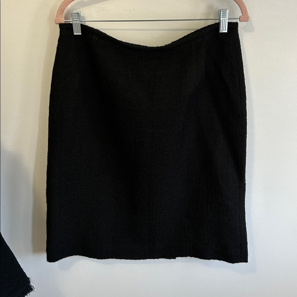 Tahari Luxe Black Tweed Blazer Skirt Set - Picture 6 of 10